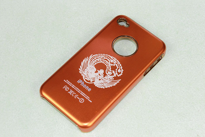Orange Mobile-Phone laser engraver