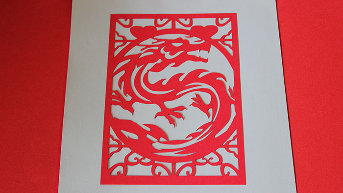 red dragon Paper laser cutter